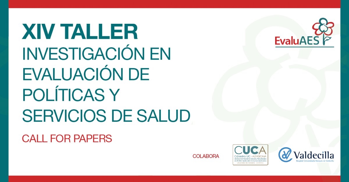 ⚠️ ATENCIÓN ⚠️ 
Ampliado el plazo de la #CallForAbstracts para el XIV Taller #EvaluAES  

🗓️ NUEVA fecha límite para envío de resúmenes: 31.01.2025 

Taller
📅  09.05.2025 
📍 <a href="/HUnivValdecilla/">Hospital Universitario Marqués de Valdecilla</a>

Información ➡️ s.mtrbio.com/keoewnjorj
