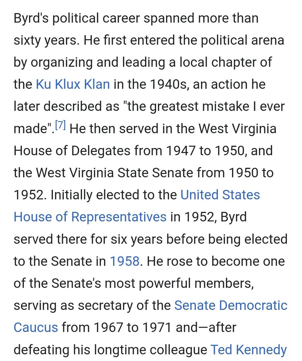 Ritutude's tweet photo. @QuothTheKraven @EzraMoGee @GovPritzker Oh look here, we have Biden supporting a Democrat Senator that was a Former leader of the KKK. Who started the KKK? Democrats. These are the actual n@zis that you support. Also democrats are corporatists, actual fascists.  That's why I'm not a democrat anymore. https://t.co/TO8jVPlpC4
