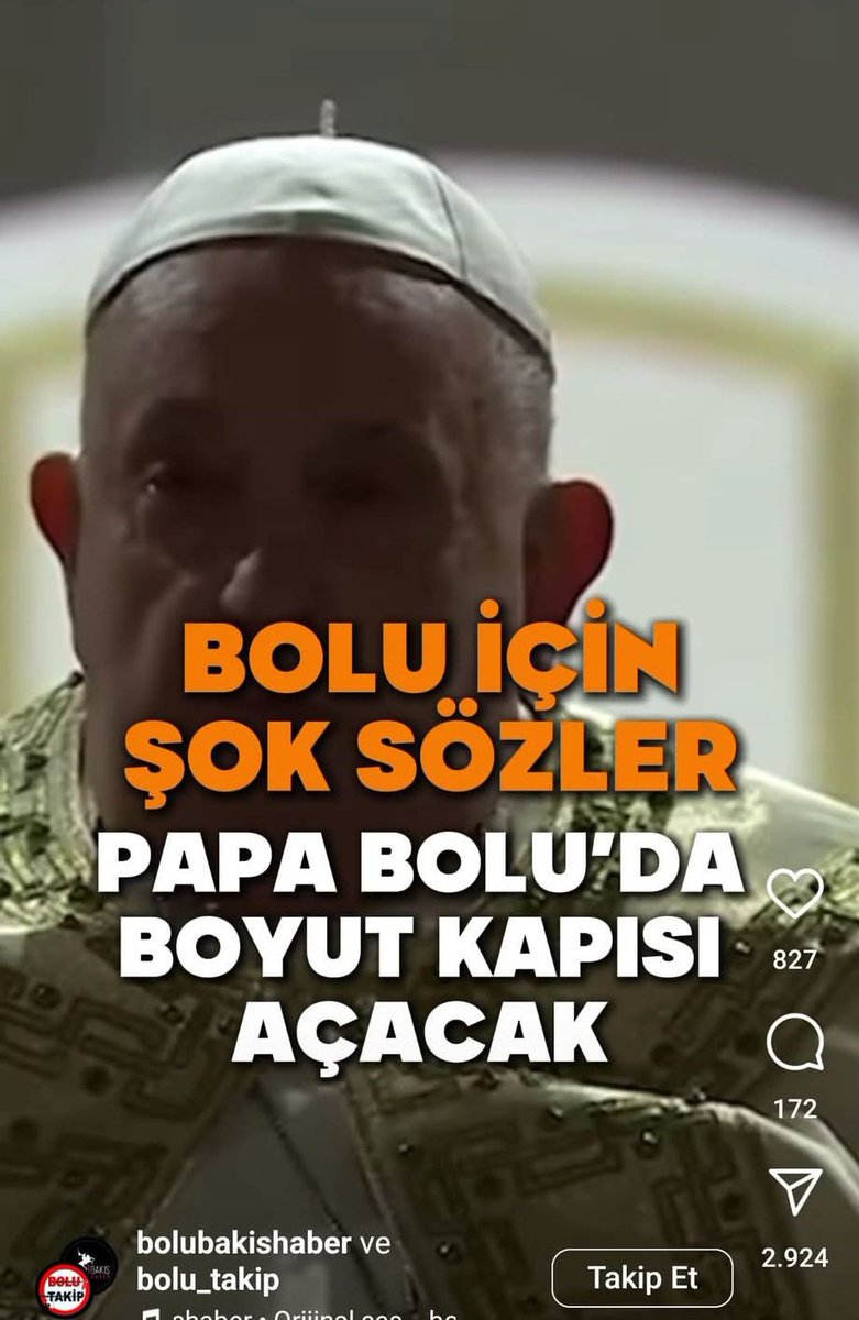 Bolu medyası'nın iki gün önce Papa'nın Bolu haberini yapması. Bu yangın öyle kontaktan, şundan ya da bundan olabilecek bir yangın değil. Buğday siloları patladığında da TOZ sıkışması demişlerdi...

Doğaya, hayvanlara, ormanlara, buğdaylara acımayan insan canına kıymet vermezler..