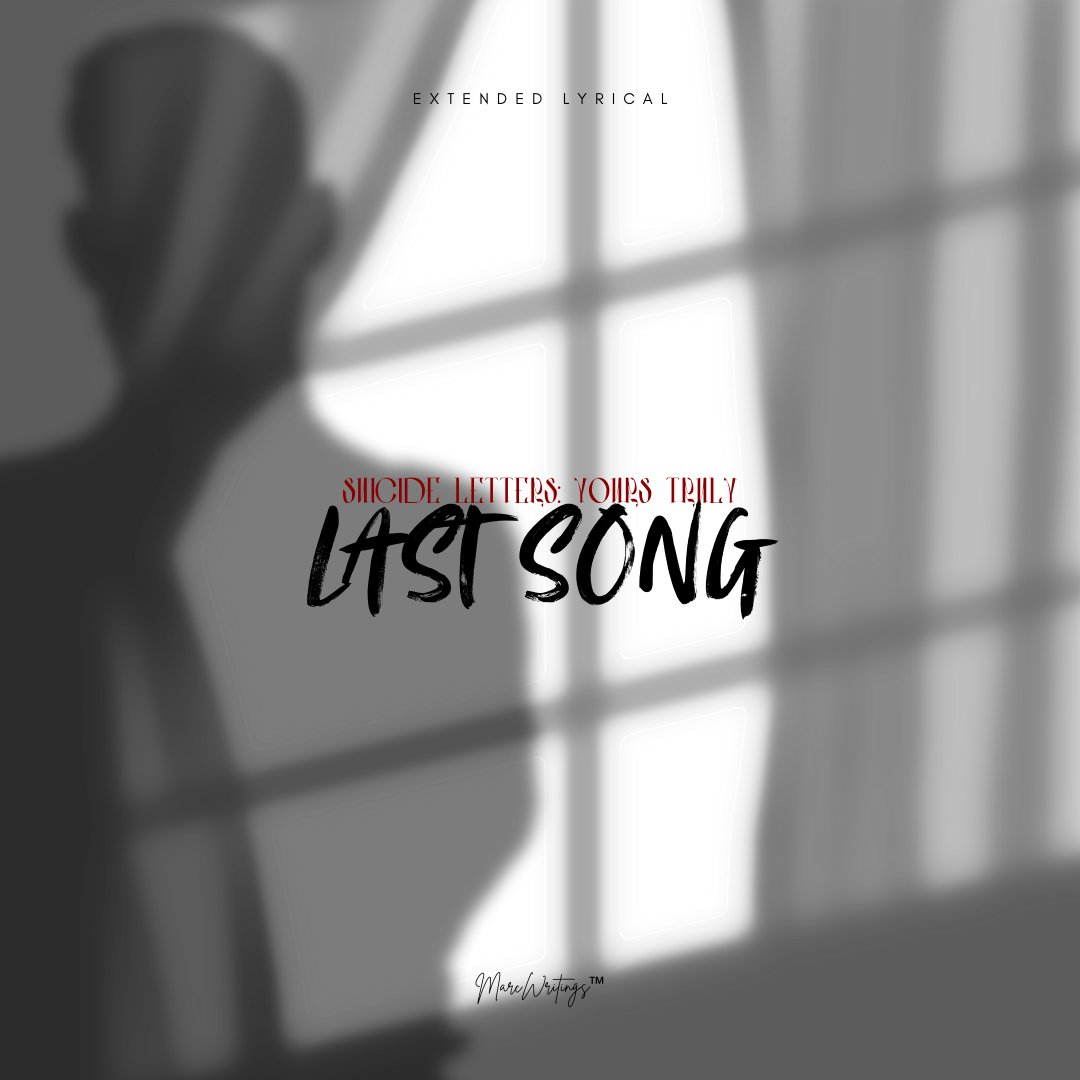 marcwritings's tweet photo. Last Song! 😶
https://t.co/fUNK5giQuk

#marcwritings #suicideletters #yourstruly #lastsong #depression #extendedlyrical #justlyrics #wordpress #twitter #lyricist #songwriter #iwrite #poetry #music #homepage #explorepage #viral #trending #marcwrotethis #marcmywords https://t.co/YFDDf2Qx00