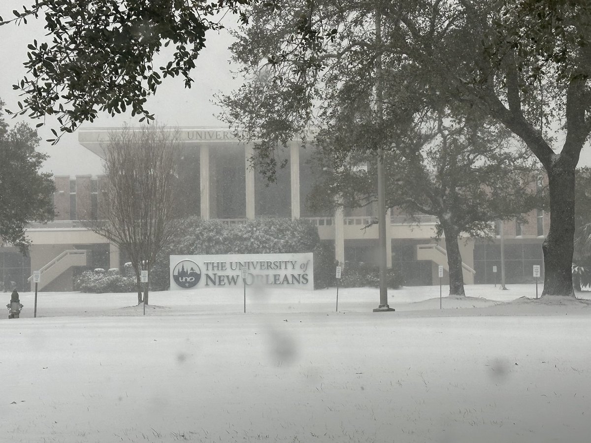 Kathy E. Johnson (@kjohnsonuno) on Twitter photo Reminds me of growing up in Massachusetts - how can this possibly be my beloved âŠ<a href="/UofNO/">University of New Orleans</a>â©?! Stay warm and dry yâall Reminds me of growing up in Massachusetts - how can this possibly be my beloved âŠ<a href="/UofNO/">University of New Orleans</a>â©?! Stay warm and dry yâall