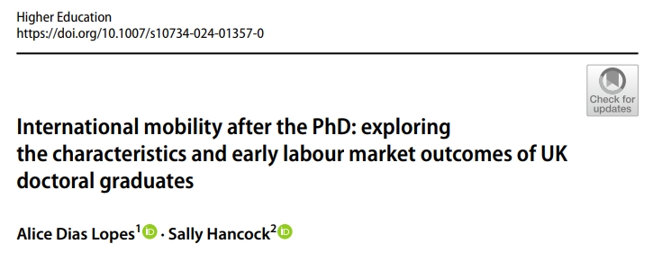 Advanced Quantitative Research in Education Hub (@aqrie_hub) on Twitter photo 📢Check out the new publication on #international #mobility after the #PhD and #labourmarket outcomes by our @AQRiE <a href="/MorayHouse/">Moray House School of Education and Sport</a> colleague, #AliceDiasLopes and #SallyHancock! 📚🎓📊 link.springer.com/article/10.100… 📢Check out the new publication on #international #mobility after the #PhD and #labourmarket outcomes by our @AQRiE <a href="/MorayHouse/">Moray House School of Education and Sport</a> colleague, #AliceDiasLopes and #SallyHancock! 📚🎓📊 link.springer.com/article/10.100…
