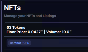Not a big fan of projects allocating 20X OA on FCFS but we killed it regardless. Minted 63 Berabots for <a href="/zyperlabs/">Zyper</a> &amp; @dfam_alpha 

Thanks <a href="/MinTechBots/">MinTech</a>