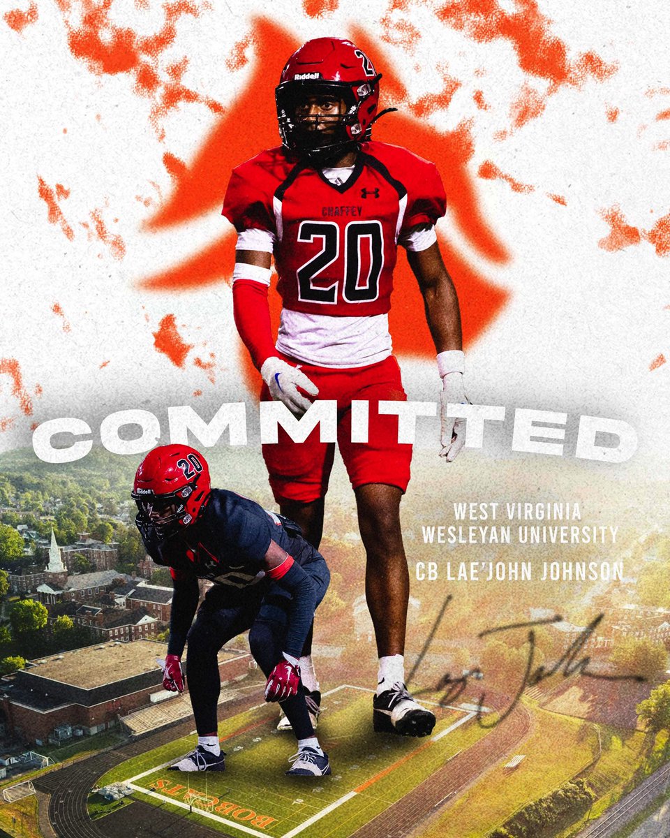 ChaffeyFootball's tweet photo. Congratulations to CB Lae’John Johnson on committing to West Virginia Wesleyan University! 

 #NewChaffey | #JoinTheMovement https://t.co/qiDDO6cJi6