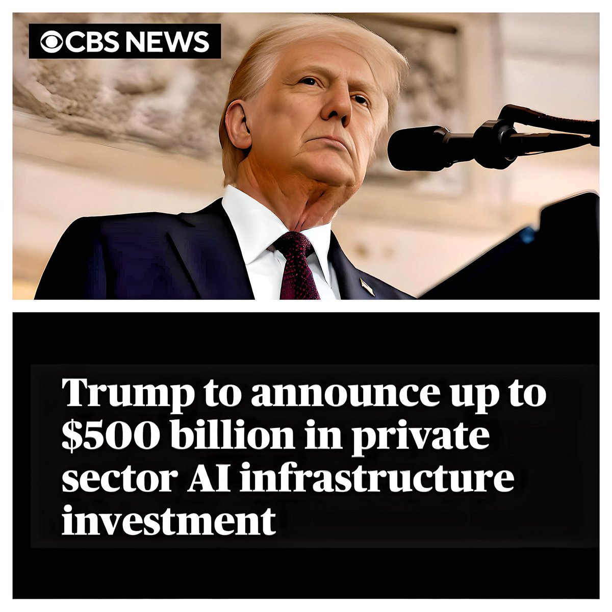 $BINP STOCK - President Trump set to announce billions in private sector investment to AI infrastructure…
#binp #otc #AI #AITools #TechNews #TechTrends #healthcare #otcstock #otctrader #pennystock #nutraceuticals #investoralert #HealthAndWellness

cbsnews.com/amp/news/trump…