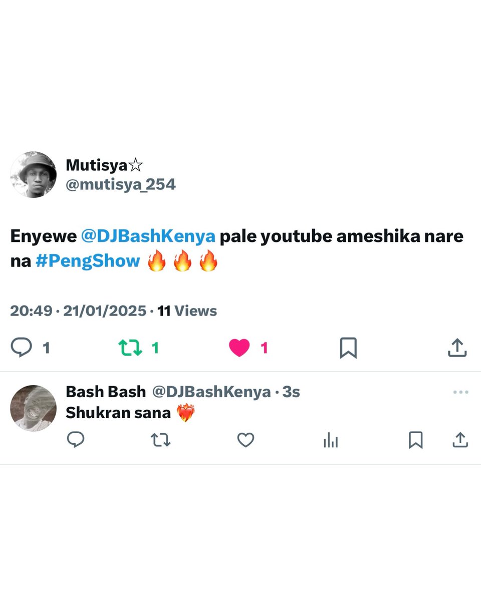 DJBashKenya's tweet photo. @Bashment_crew And so… it BEGINS… Shout out to Musyoka on X #BashRadio #PengShow #BashBauer #OnlineRadio #YouKnowWeFire 🔥 #Live247 • 24 Hours a day • 7 Days a week • 365 Days A Year #2025 #TakeOver #BashmentCrew https://t.co/29IGpkqgvg