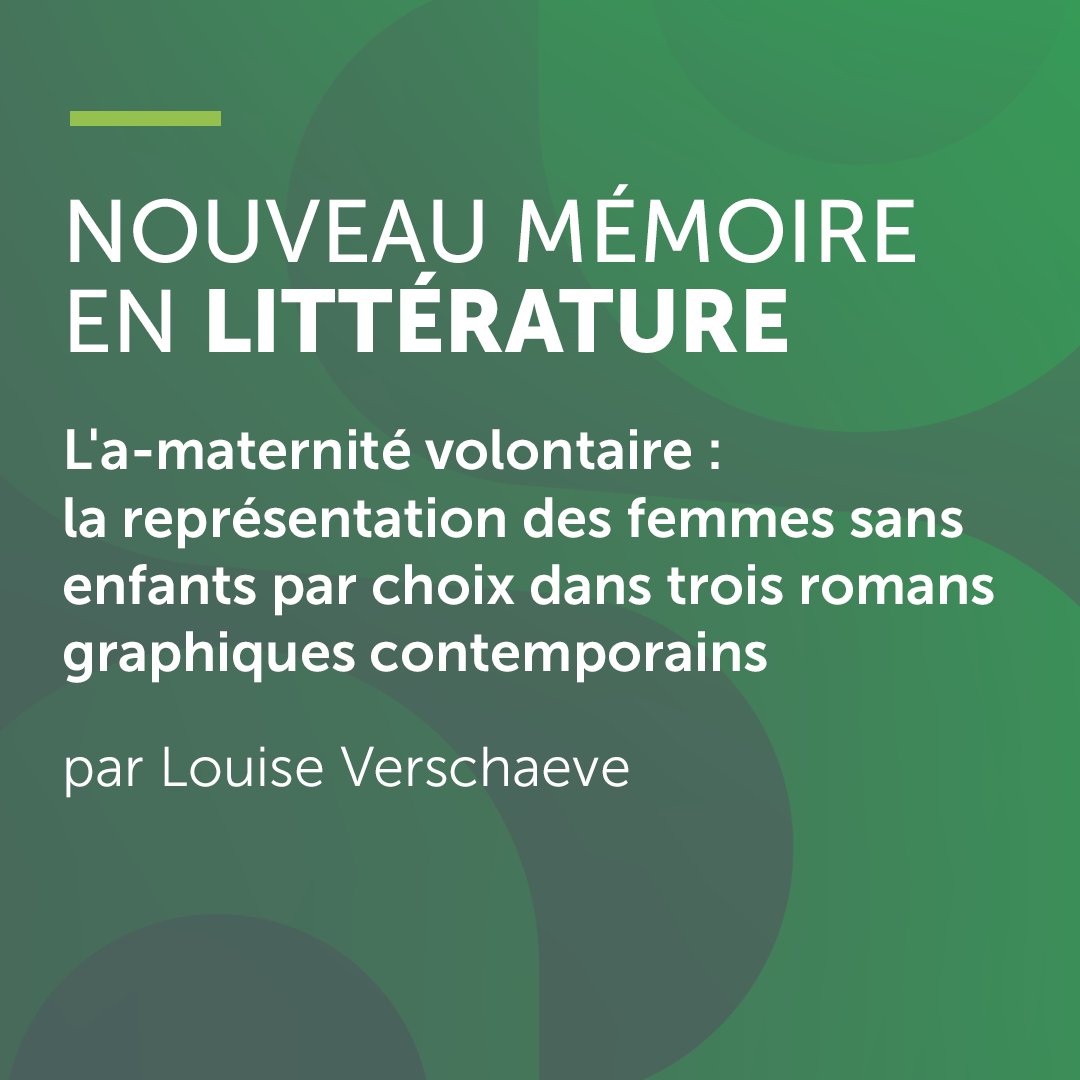 Lettres et sciences humaines (@flshudes) on Twitter photo L'a-#maternité volontaire: la représentation des #femmes sans enfants par choix dans trois romans graphiques contemporains bit.ly/3PJS7Ov Mémoire en #littérature de Louise Verschaeve, sous la dir. de Pre <a href="/iboisclair/">Isabelle Boisclair</a> #littQc #roman #nulliparité #féminisme #rechercheUdeS L'a-#maternité volontaire: la représentation des #femmes sans enfants par choix dans trois romans graphiques contemporains bit.ly/3PJS7Ov Mémoire en #littérature de Louise Verschaeve, sous la dir. de Pre <a href="/iboisclair/">Isabelle Boisclair</a> #littQc #roman #nulliparité #féminisme #rechercheUdeS