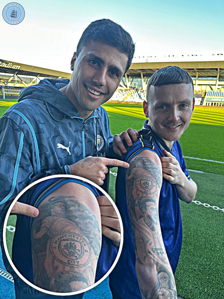 Rodri with a City fan’s tattoo 🥶