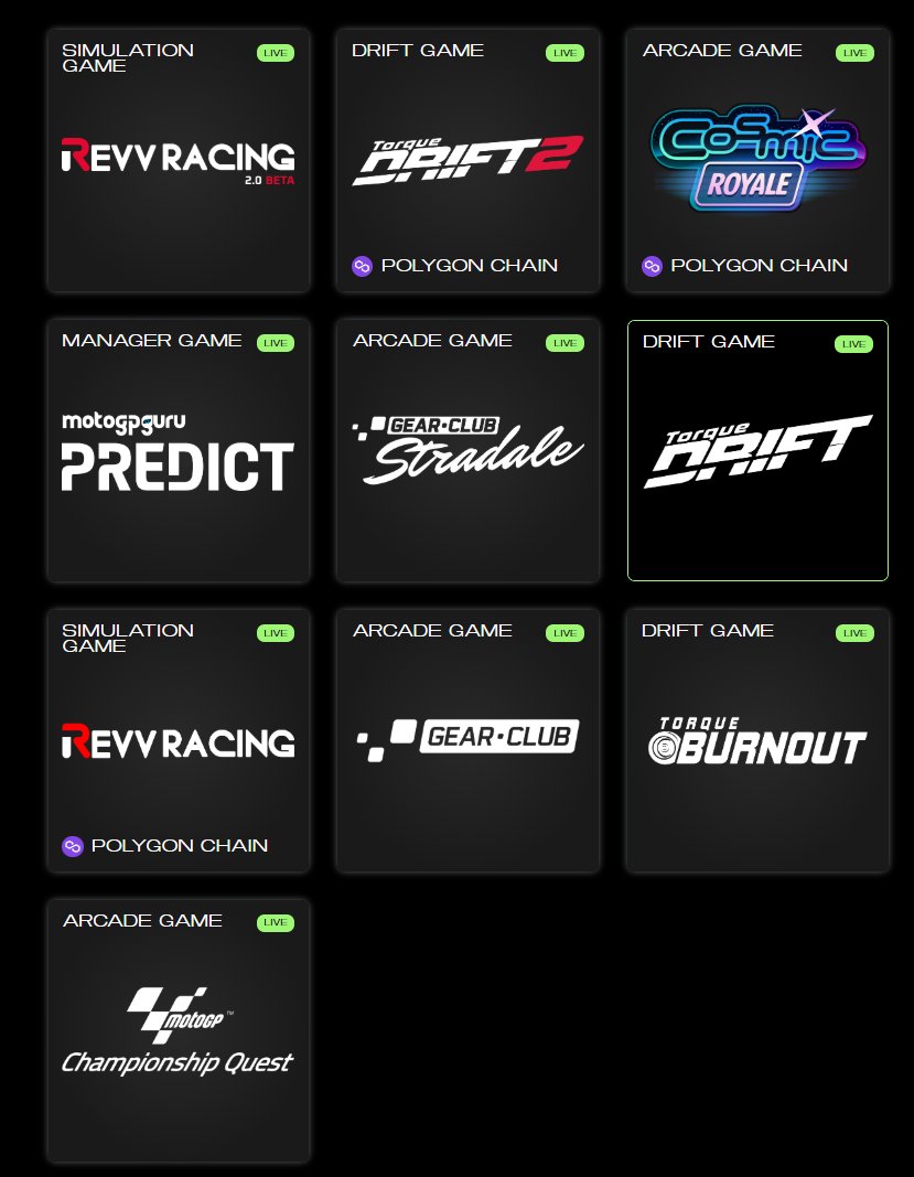 "Quality means doing it right when no one is looking." Henry Ford.

10 live games and counting...

$REVV of <a href="/TheMotorverse/">Motorverse</a>, motorsports redefined.
