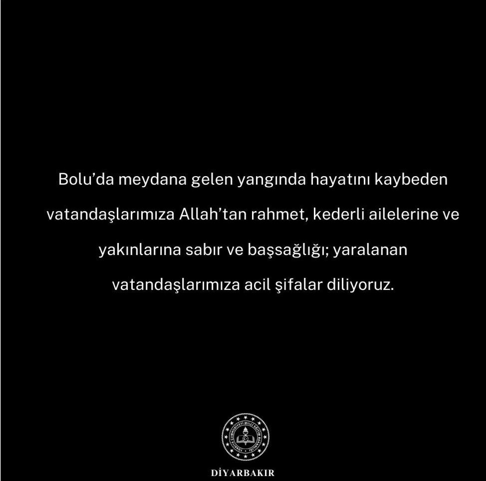 Bolu'da meydana gelen yangında hayatını kaybeden vatandaşlarımıza Allah rahmet eylesin..