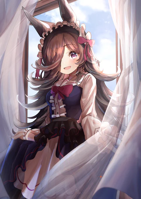 お姉(兄)さま、この衣装どうかな?#ライスシャワー #ウマ娘 