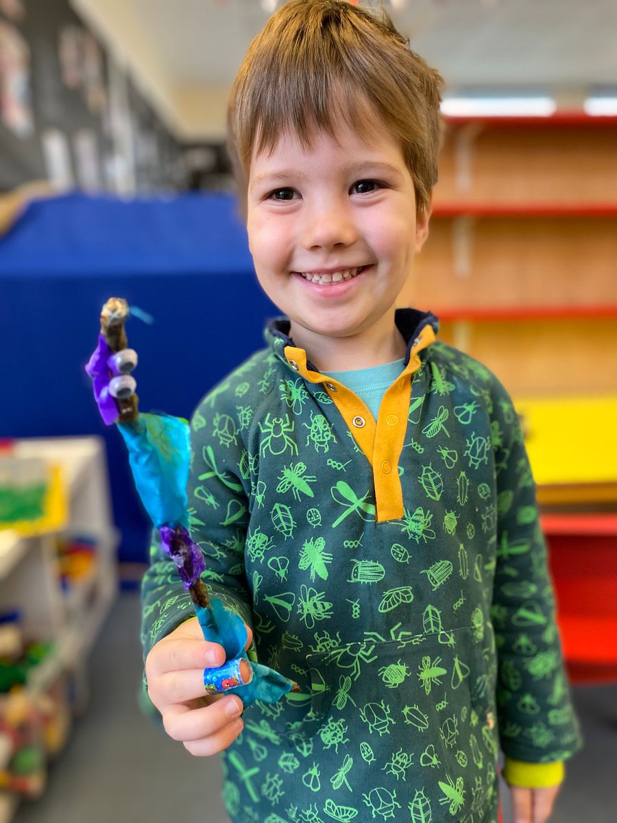 Kindergarten had an adventure into the Pre-Prep woods to look for sticks, and then created models of Julia Donaldson’s Stick Man and his Stick Lady Love using googly eyes, colourful pipe cleaners, ribbons and tissue paper. So much fun! #farleighpreprep