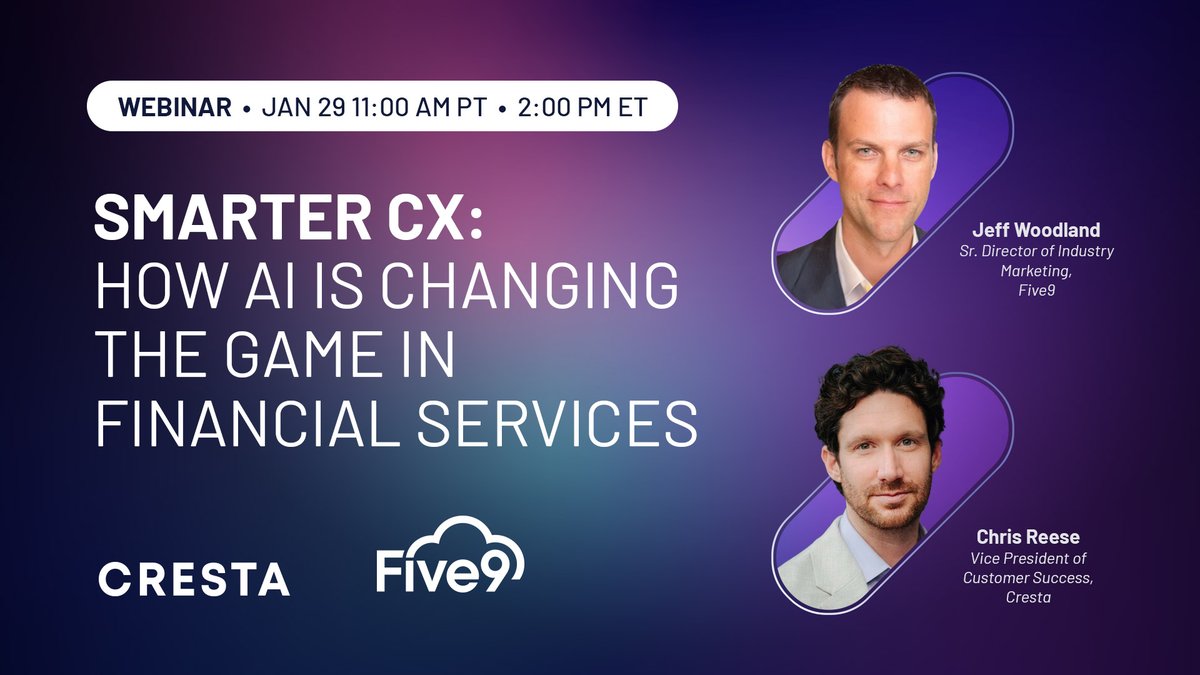 How is #AI transforming your customer service strategies? 💭 Join Five9 and @Cresta as we'll share success stories from real customers, and actionable insights on how and where to enhance your approach using AI. Register now: spr.ly/6011avWqf
#PartnerPowered