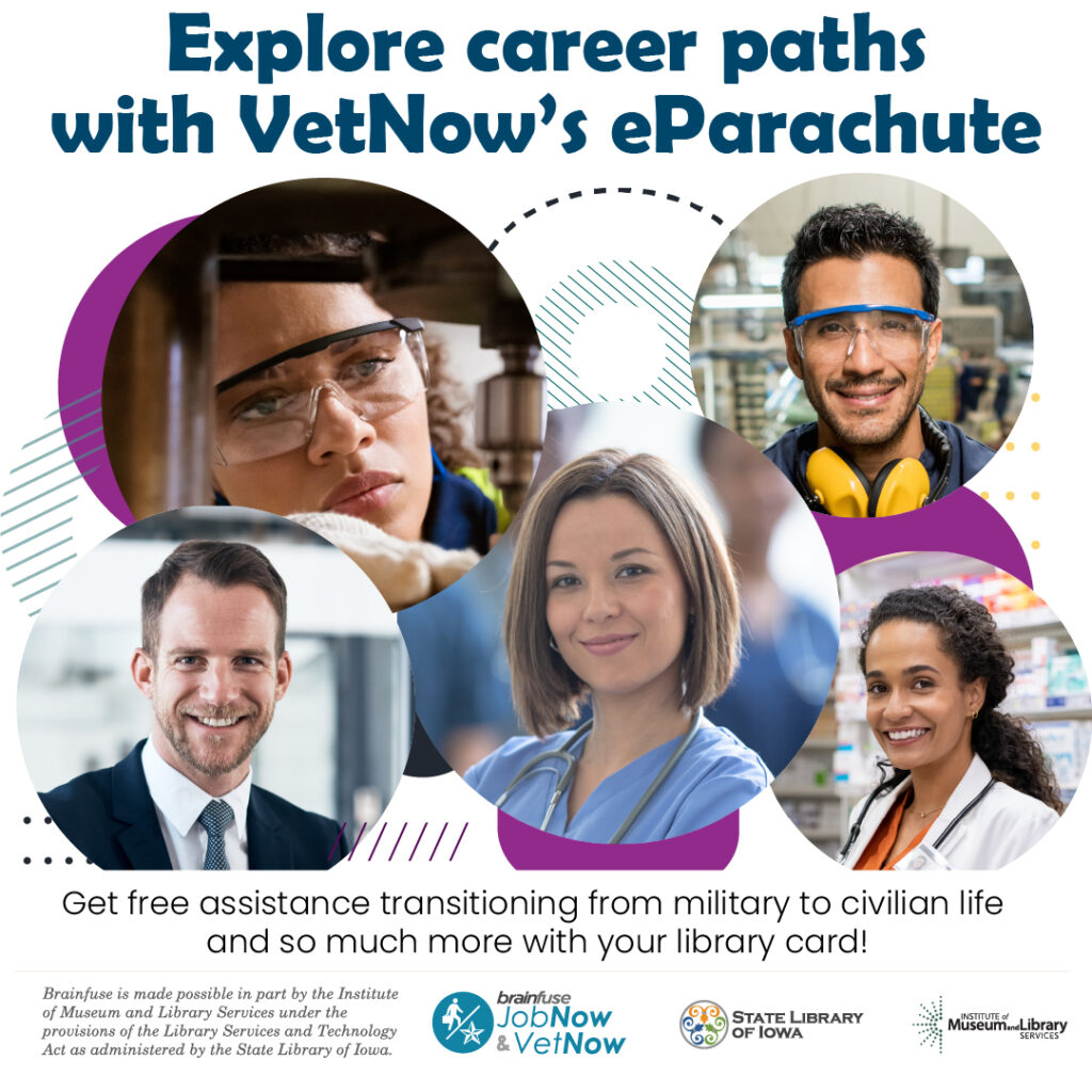WaukonLibrary's tweet photo. Want to find a job that really fits your skills and interests? Go to https://t.co/g7s2KYZCYF & visit JobNow’s eParachute tool to discover your dream job. Explore careers by learning about job details, salaries, & more. #FindaJob #WhatColorIsYourParachute #DreamJob #JobSeeker https://t.co/5UdbHbUvM7