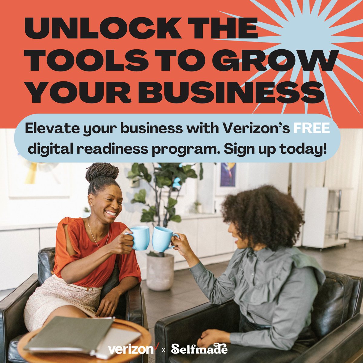 Big dreams, small resources? We *love* helping female founders through our business accelerator, Selfmade 💛

Register now for FREE!

digitalready.verizonwireless.com/?utm_source=br…