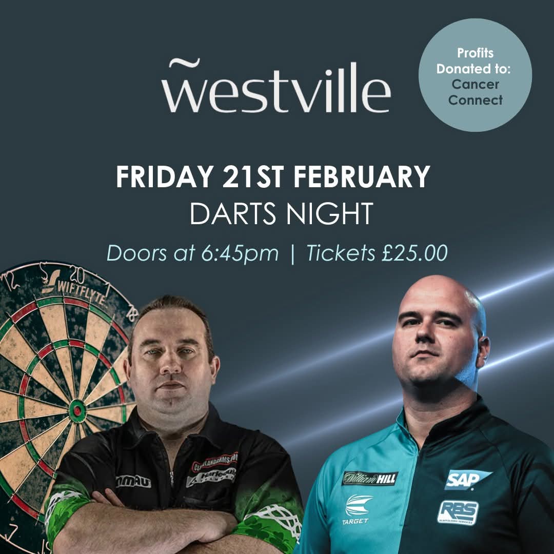 Danny McNamara (@dannymcdarts180) on Twitter photo Exhibition with 'The History Maker' <a href="/BrendanDolan180/">Brendan Dolan</a> & 'Voltage' <a href="/RobCross180/">Rob Cross</a> in the <a href="/WestvilleHotel/">The Westville Hotel</a> on Friday February 21st 🍀🎯⚡️
Tickets can be got online <a href="/TicketSource/">TicketSource</a> Exhibition with 'The History Maker' <a href="/BrendanDolan180/">Brendan Dolan</a> & 'Voltage' <a href="/RobCross180/">Rob Cross</a> in the <a href="/WestvilleHotel/">The Westville Hotel</a> on Friday February 21st 🍀🎯⚡️
Tickets can be got online <a href="/TicketSource/">TicketSource</a>