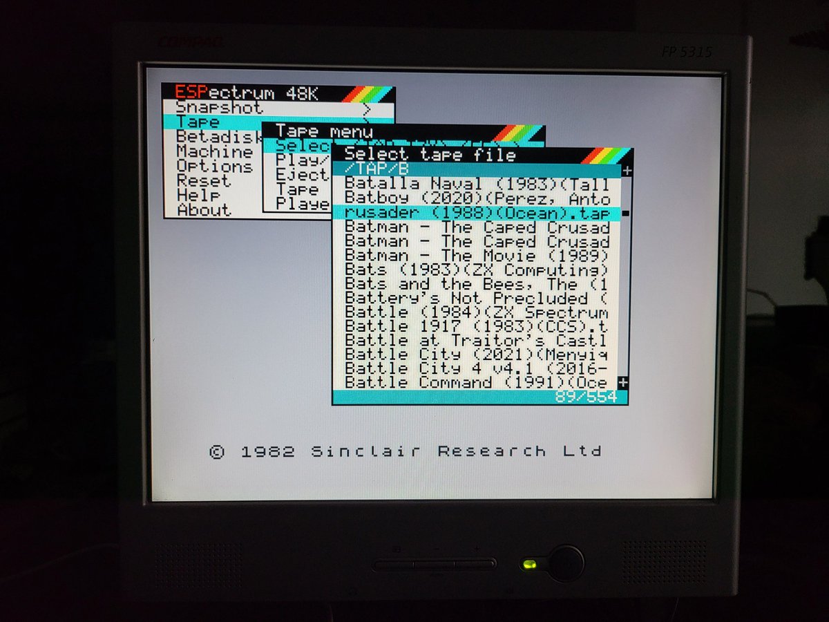 mmoroca's tweet image. Hoy me ha llegado la #LILYGO TTGO VGA32 y ha sido cuestión de segundos ponerla a funcionar a tope con #ESPectrum (zxespectrum.speccy.org), un virtuoso emulador de mi querido ZX Spectrum (y más!) que busca la perfección, iniciando casi al instante como el ordenador real 🤓