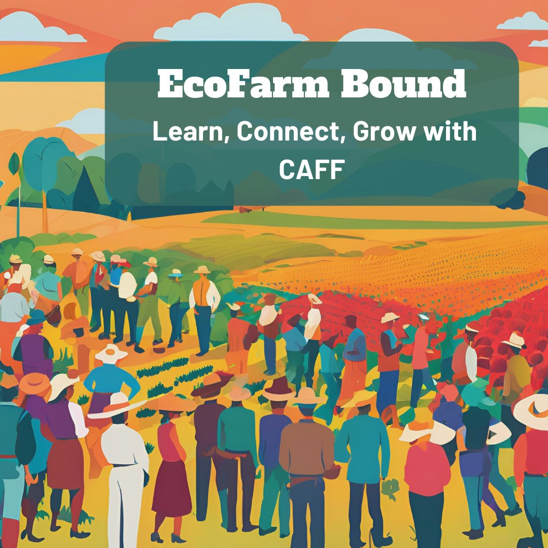 🌱 Heading to #EcoFarm2025? Join CAFF for great workshops!

📅 Jan 23

Urban Ag Challenges &amp; Equity w/ Growing Roots
Sell More w/ <a href="/CCOForganic/">CCOF</a> 
📅 Jan 24

Farm Policy w/ Peter Ruddock
Groundwater Mgmt w/ Burroughs Family Farms
See you there! 🚜