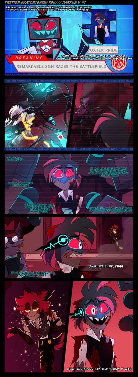 katorishimatsu's tweet photo. Rivals and friends  🦌🔥📺

#hazbinhotel #HazbinHotelVelvette #HazbinHotelVox #voxvel #Staticdoll #charlastor #radiobelle #HazbinHotelAlastor #HazbinHotelCharlie #alastorxcharlie #Charlastorchild https://t.co/G0HdK3hXus
