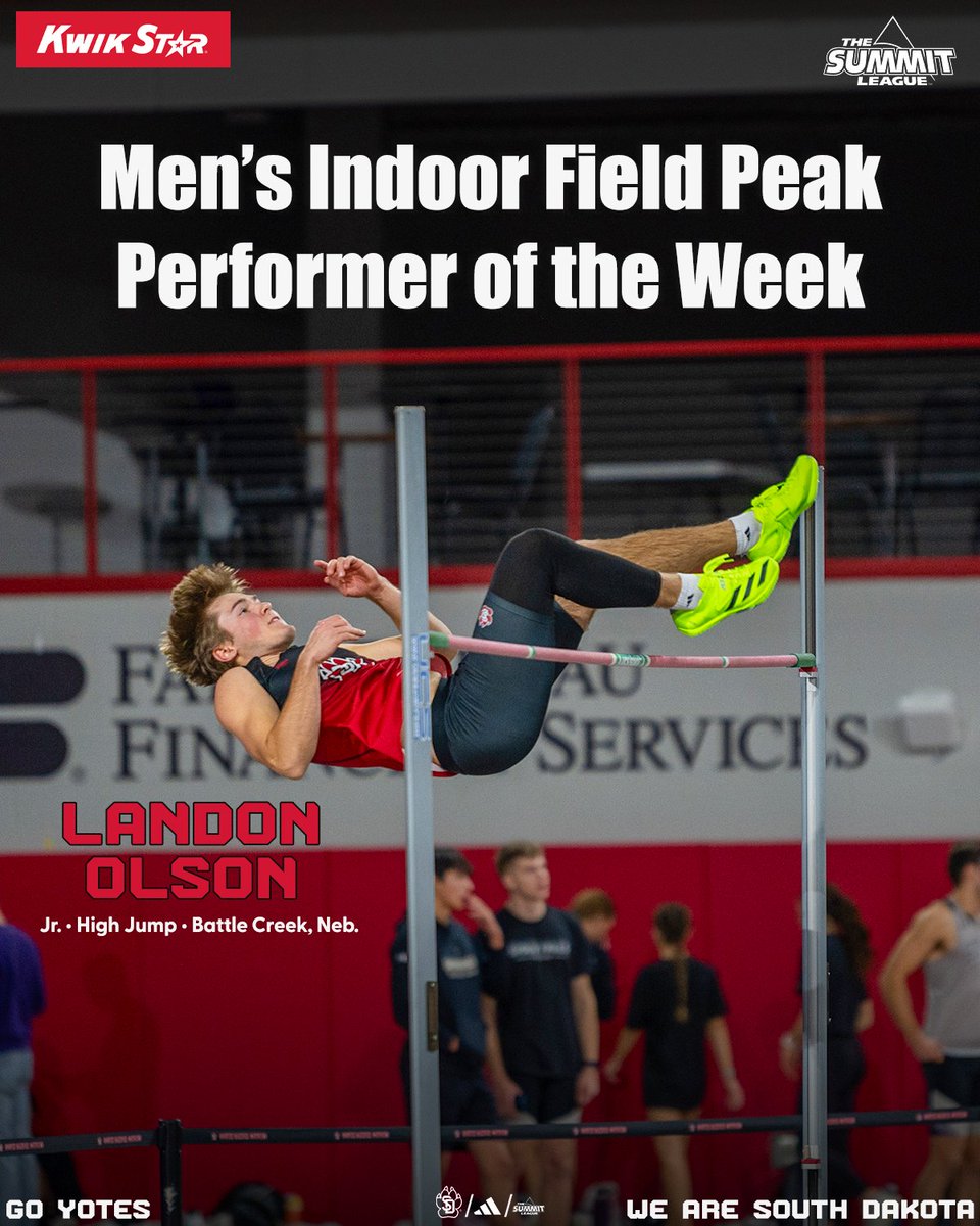 SDCoyotesXCTF's tweet photo. Not 1️⃣... Not 2️⃣... but 3️⃣ Kwik Star Summit League Peak Performers of the Week‼️

🗞️- https://t.co/d1lgaZcHQE

#GoYotes x #WeAreSouthDakota https://t.co/x5aBOIdURm