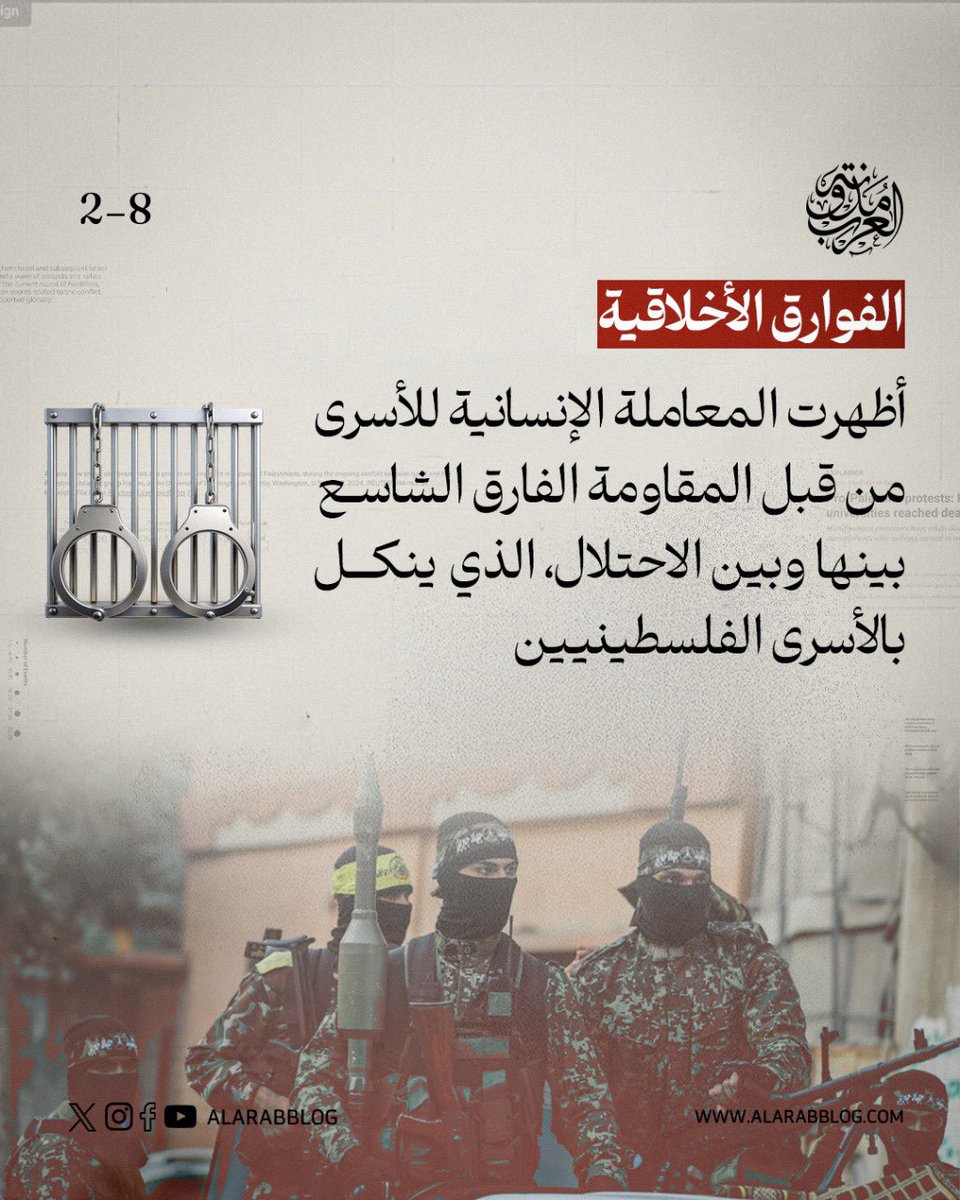 AlarabBlog's tweet photo. الثرى والثريا
معاملة الأسرى بين #الاحتلال و #المقاومة

#مدونة_العرب https://t.co/pIwgzSxb5Q