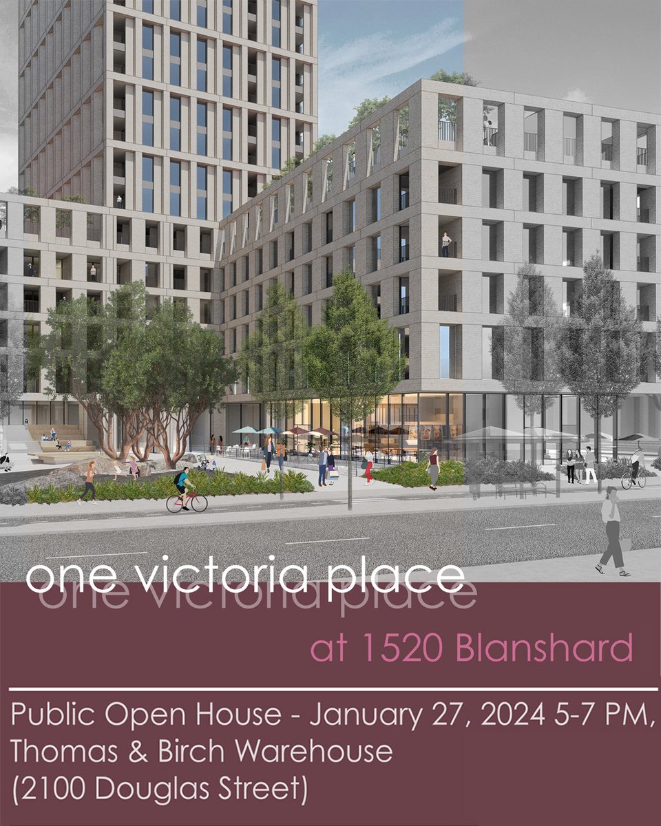 Introducing One Victoria Place - a people centred landmark proposed for 1520 Blanshard Street in Downtown Victoria.

Join us for a community open house to learn more about this proposal.

Monday January 27, 5-7 PM

2100 Douglas St (Thomas and Birch) entrance on Pembroke St