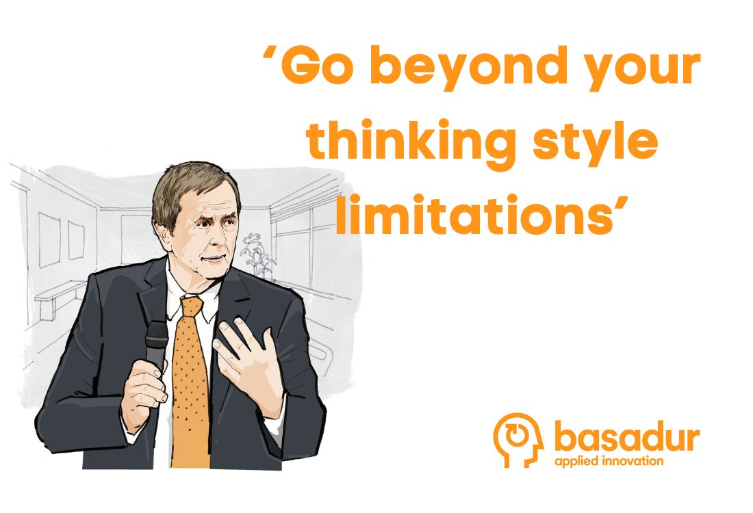 Go Beyond Your Thinking Style Limitations

During turbulent times, the organizational development team of a large health insurance company had been tasked by senior management to develop a new business strategy. But each time the team was about to submit a proposal, one or more