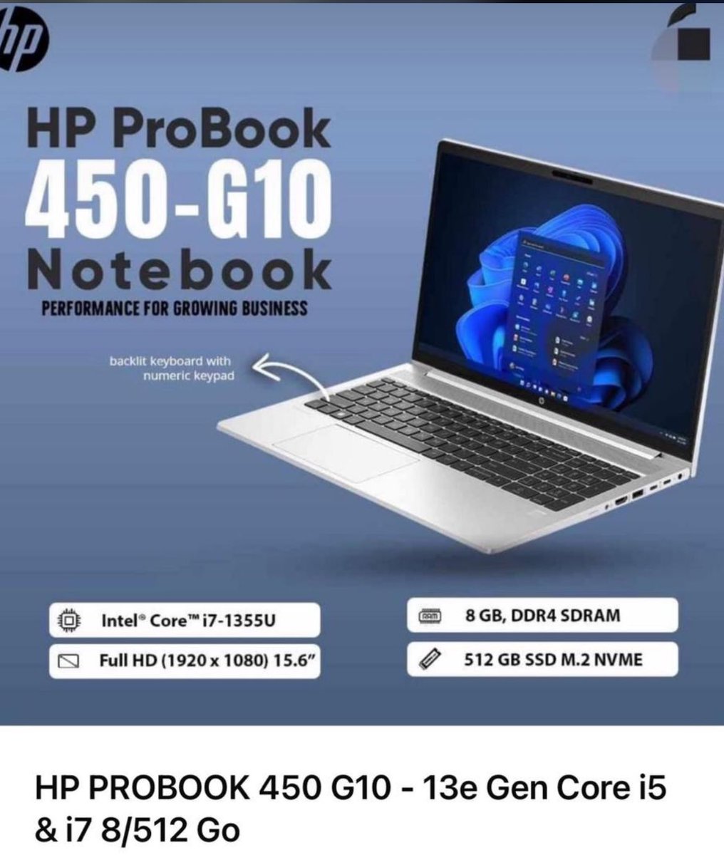 ServicesPlus_ol's tweet photo. ✅Disponible #HPproBook #HPpavilion #HpEnvy #iPhone #MicrosoftSurfacePro #SamsungGalaxy #ExternePortableSSD #Redmi

——
📍Boutique ouverte : au préau de la djibi 1, Cocody-angré. 

📦 Livraison et expédition partout en Côte d’Ivoire. 

☎️(+225) 07 49 61 36 44 / 07 57 72 46 56 https://t.co/N6FeG7T1a0