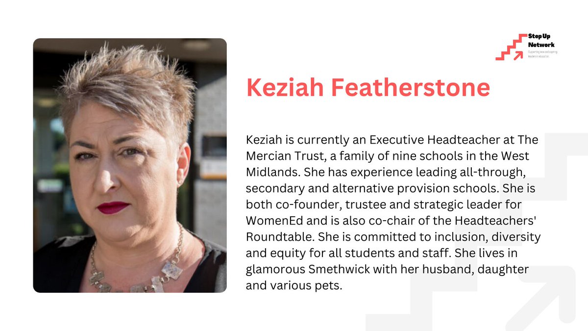 Step Up Network CIC (@stepupnet_ed) on Twitter photo Our next speaker reveal for our Midlands event on 1st March is the one and only, punk leadership extraordinaire that is Keziah Featherstone <a href="/WomenEd/">WomenEd 10%Braver #DisruptiveWomen</a>
Would you like to join Keziah's workshop? Then get your tickets today: eventbrite.co.uk/e/step-up-midl… Our next speaker reveal for our Midlands event on 1st March is the one and only, punk leadership extraordinaire that is Keziah Featherstone <a href="/WomenEd/">WomenEd 10%Braver #DisruptiveWomen</a>
Would you like to join Keziah's workshop? Then get your tickets today: eventbrite.co.uk/e/step-up-midl…