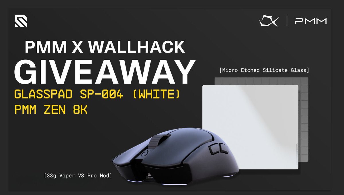 PMM (@modsmouse) on Twitter photo PMM x WALLHACK GIVEAWAY
1x PMM ZEN 8K
1x WALLHACK SP-004 
Steps to enter
⭐️Follow <a href="/ModsMouse/">PMM</a> + @WALLHACKHQ 
⭐️Like and RT the post 
⭐️Tag one friend 
🌎Global Giveaway
🗓️Ends January 28th PMM x WALLHACK GIVEAWAY
1x PMM ZEN 8K
1x WALLHACK SP-004 
Steps to enter
⭐️Follow <a href="/ModsMouse/">PMM</a> + @WALLHACKHQ 
⭐️Like and RT the post 
⭐️Tag one friend 
🌎Global Giveaway
🗓️Ends January 28th