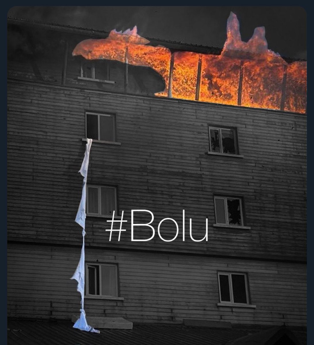 Deprem olur kolon yok, yangın olur merdiven yok. 
66 can kaybı var tedbir yok. 
Başımız sağ olsun. 
#Bolu #bolukartalkaya
 #bolukartalkaya