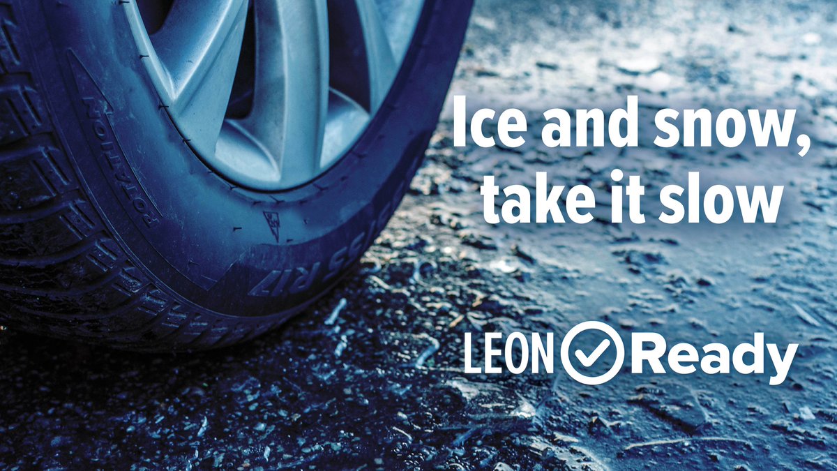 LeonSheriff's tweet photo. LCSO urges caution on icy roads! 🚗❄️

🔹 Clear snow/ice off your car
🔹 Drive slow—wet-looking roads can be slick
🔹 Brake/steer gently
🔹 Keep extra distance between cars
🔹 Slow down before bridges
#WeatherSafety #LeonReady https://t.co/1zEOC8xFUs