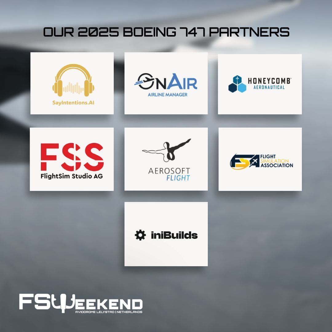 FSWeekendNL's tweet image. ✈️ The Partner Lineup Keeps Growing!

We’re thrilled to welcome @fly_honeycomb , @onair_company and Sayintentions.AI  to this exclusive list!

Will you be joining them at #FlightSimWeekend2025? 🎟️ Get your tickets now  buff.ly/3NP7EM9