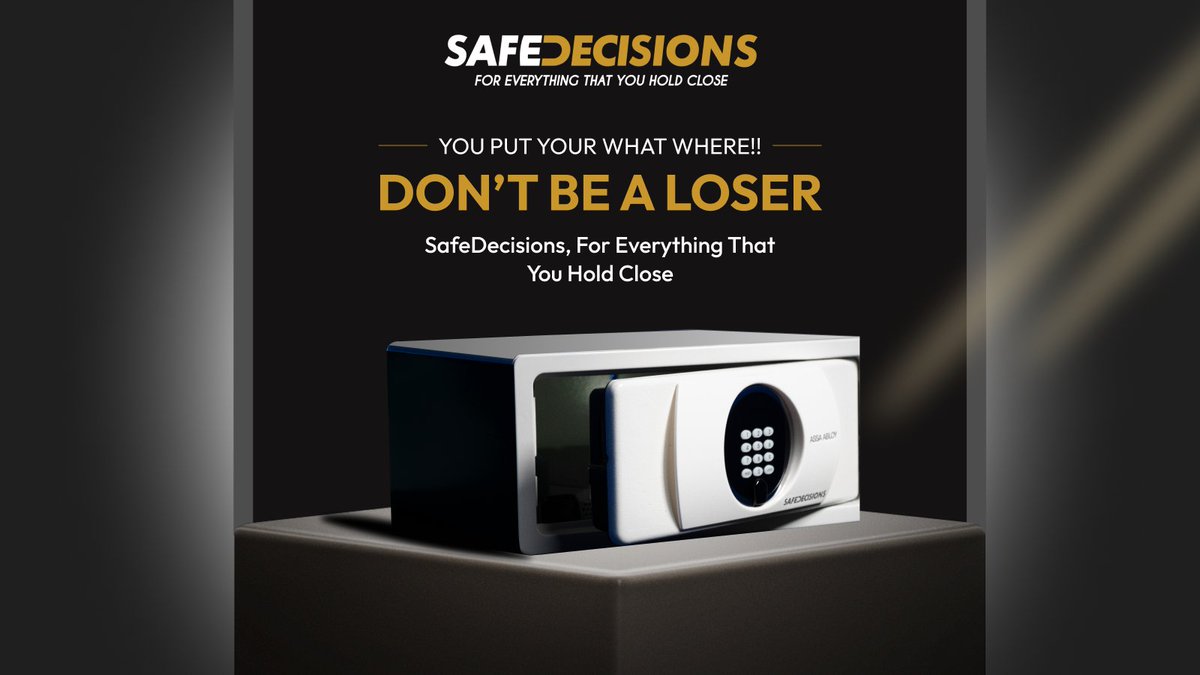 SafeDecisions's tweet image. You put your what where? Protect what you hold close with SafeDecisions! Our advanced safes are made security at home, school, or work. Explore your options now at safedecisions.com/elsafe/

#SafeDecisions #SecuritySolutions #ProtectWhatMatters #ValuableSafety