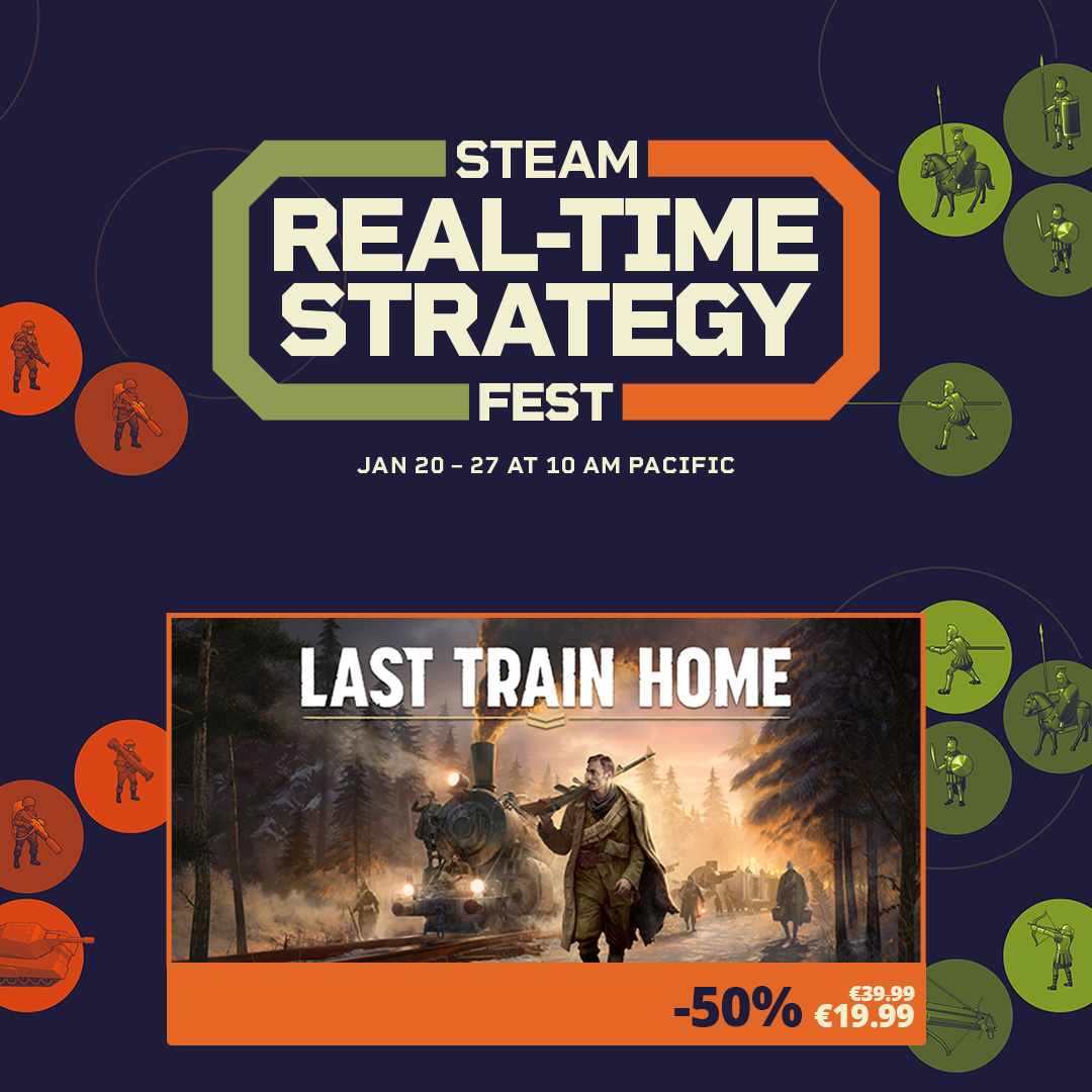Last Train Home is part of Steam’s Real-Time Strategy Fest! 🚂

Enjoy a discount of 50% off until January 27. Don’t miss out—try the free demo or get it here: thqn.net/lth-steam

#LastTrainHome