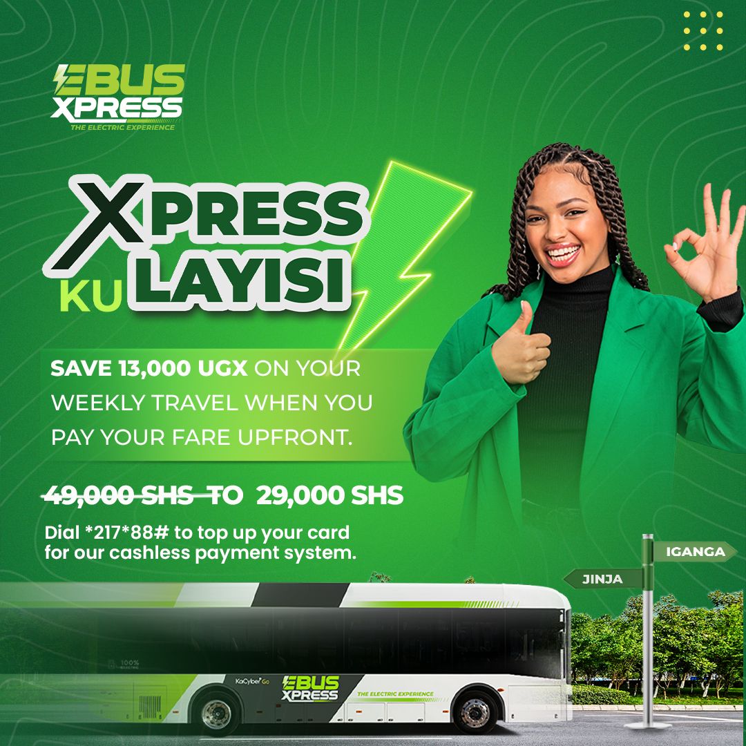 Pay for a Weekly Travel Pass on your #EBusXpress card and save 13,000 shs off your weekly transport fare from Jinja to Iganga!! #XpressKuLayisi