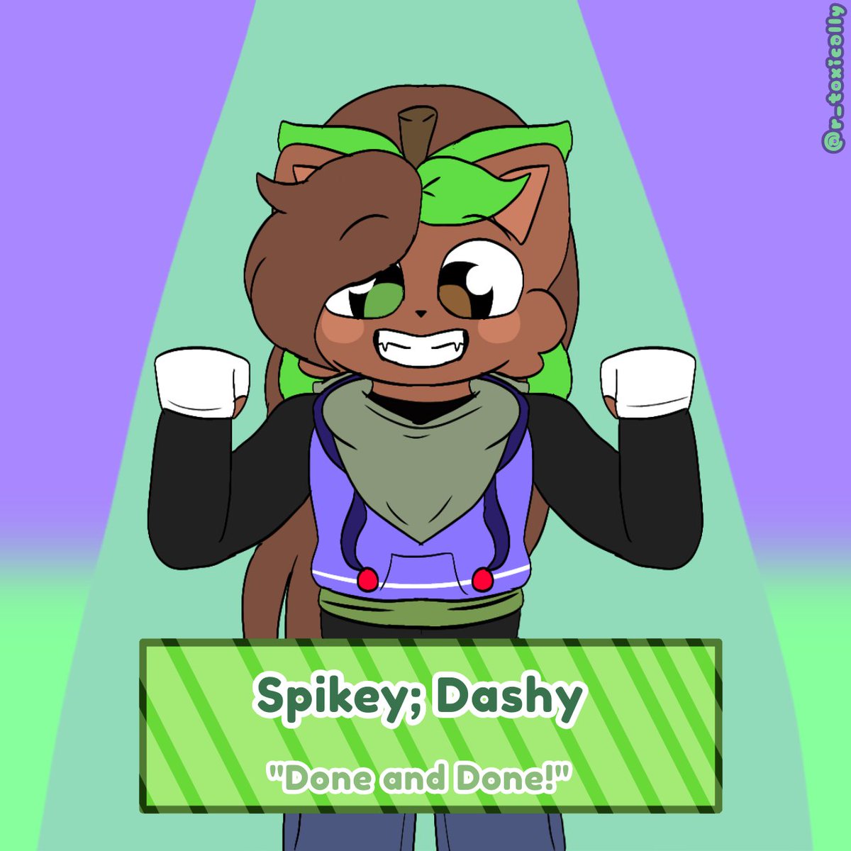 r_toxically's tweet photo. May I present to you..
Dandys Fighter Spikey!!
🦔🍎

【Dandy Fighter AU made by: @Sapwooz 】

#dandysworldart #dandysworldoc #dandysworld #dandysworldAU #dandyfighters #digitalart https://t.co/pm9MOaxFEQ