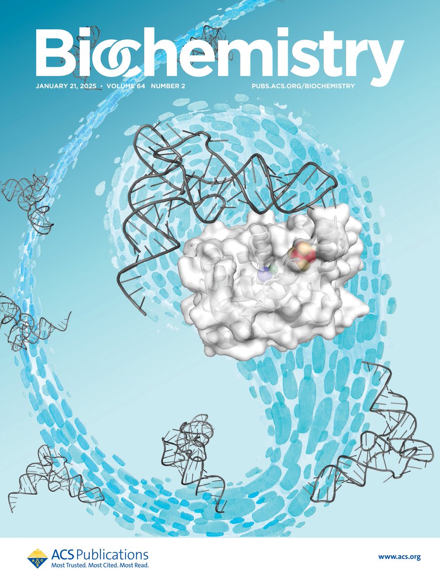 Bruner Lab (@brunerlab) on Twitter photo Happy to have this cover designed by local artist Sammie Bruner associated with our recent publication "Mechanism of Catalysis and Substrate Binding of Epoxyqueuosine" (10.1021/acs.biochem.4c00524). <a href="/ACS4Authors/">ACS for Authors</a> #MyACSCover Happy to have this cover designed by local artist Sammie Bruner associated with our recent publication "Mechanism of Catalysis and Substrate Binding of Epoxyqueuosine" (10.1021/acs.biochem.4c00524). <a href="/ACS4Authors/">ACS for Authors</a> #MyACSCover