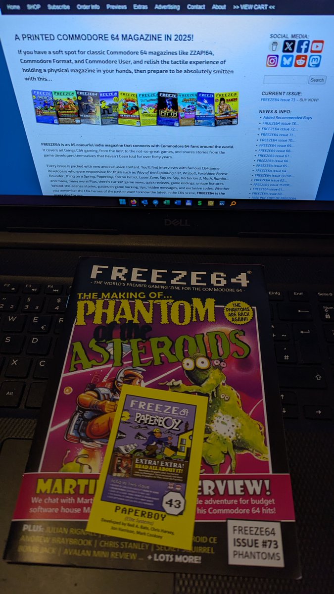 csickendieck's tweet image. Fantastic. @FREEZE64UK issue #73 has arrived in Germany. Thanks, Vinny. As always, a fantastic cover. And the only magazine I subscribe to. 🥳

#C64 #Retro #RetoGaming