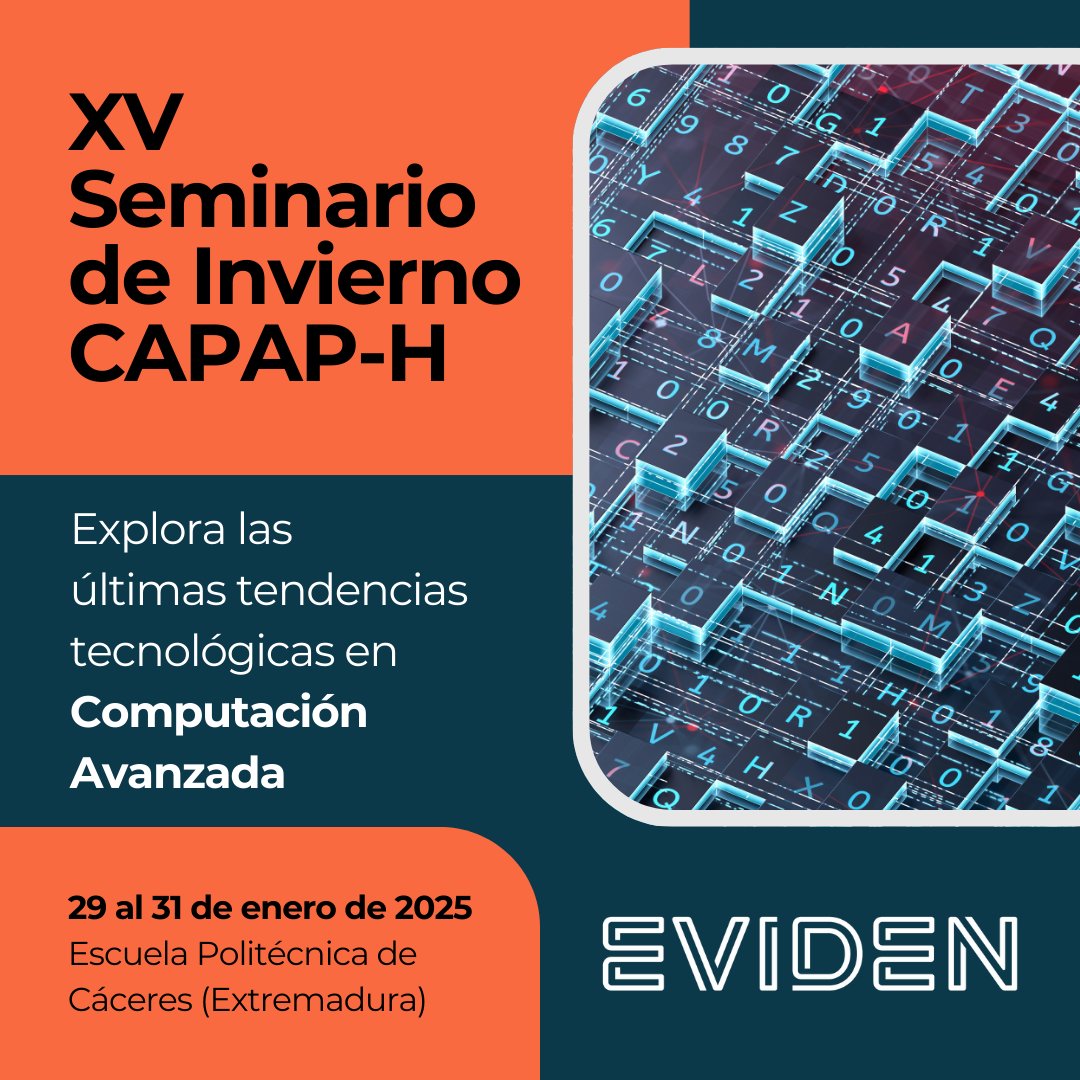 Eviden_espana's tweet photo. ¡Eviden en el XV Seminario de Invierno CAPAP-H! Contribuiremos con: Taller HPC-Quantum (Miércoles, 29 de enero de 15:00 a 16:00) y Sesión dedicada a empresas tecnológicas (Jueves, 30 de enero de 17:30 a 20:00). Descubre más: https://t.co/xvKP4EIQEf #Eviden #HPC #QuantumComputing https://t.co/4zMaTEnl1S