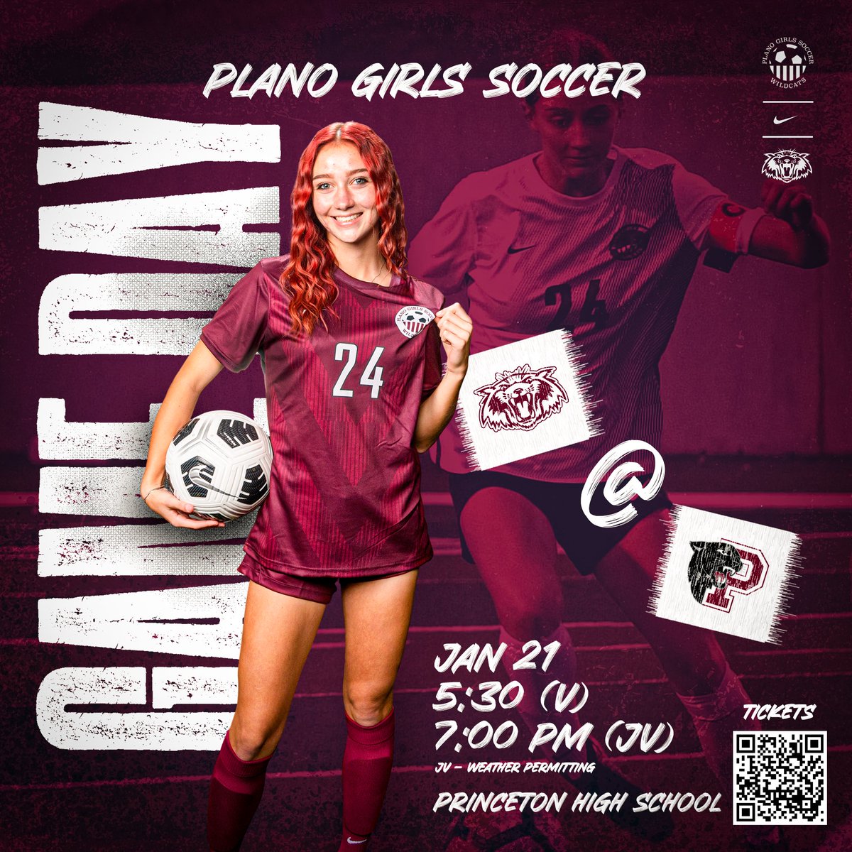 Plano_Wildcats's tweet photo. It's Game Day! Let's cheer on our Wildcats as they take on the Princeton Panthers!

🆚 Princeton High School (Away)
⏰ 5:30 PM (V) 7:00 PM (JV)
📍 Princeton High School https://t.co/f1qWNDSGTK