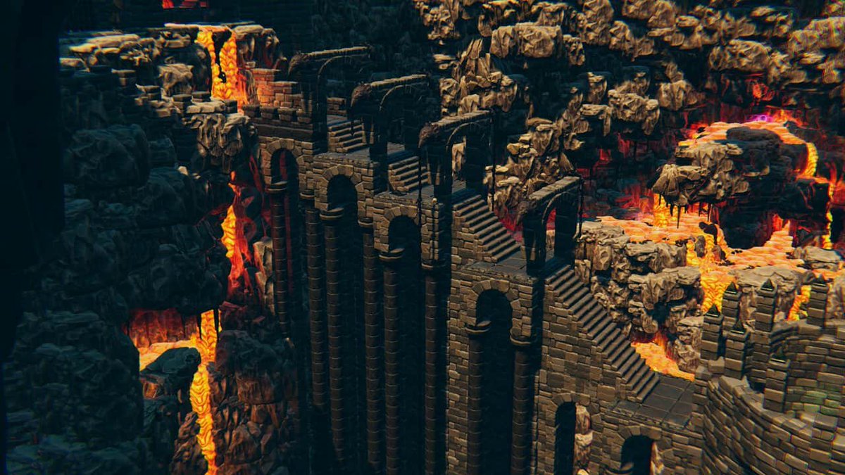 talespire's tweet photo. Peering into the volcano, molten rivers and smoky plumes create a fearsome scene. This fortress, born from the earth's fury, holds legends and treasures beyond your dreams. 🔥
Built by GENGUS, this detail-packed map makes a perfect #TSBuildShowcase.
https://t.co/SKQSn4ji42 https://t.co/AorgM83L7o