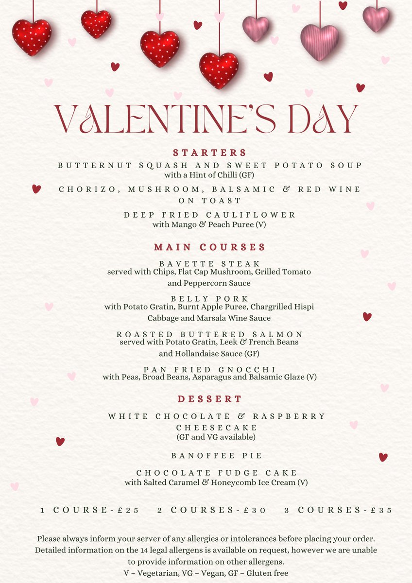 Join us for your Valentine's Day celebrations this February 14th!

Tables available from 18:30 until 20:00
Bookings are required at parcgolfclub.com