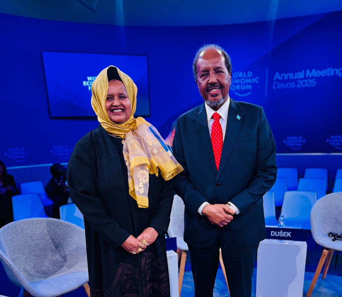 Exceptionally proud the Permanent Mission of Somalia in close partnership with <a href="/WEF/">World Economic Forum</a> Africa Division and <a href="/TheVillaSomalia/">Villa Somalia</a> gave a spotlight to <a href="/HassanSMohamud/">Hassan Sheikh Mohamud</a> &amp; Somalia. We arranged several events to highlight the progress Somalia has made and the current investment opportunities