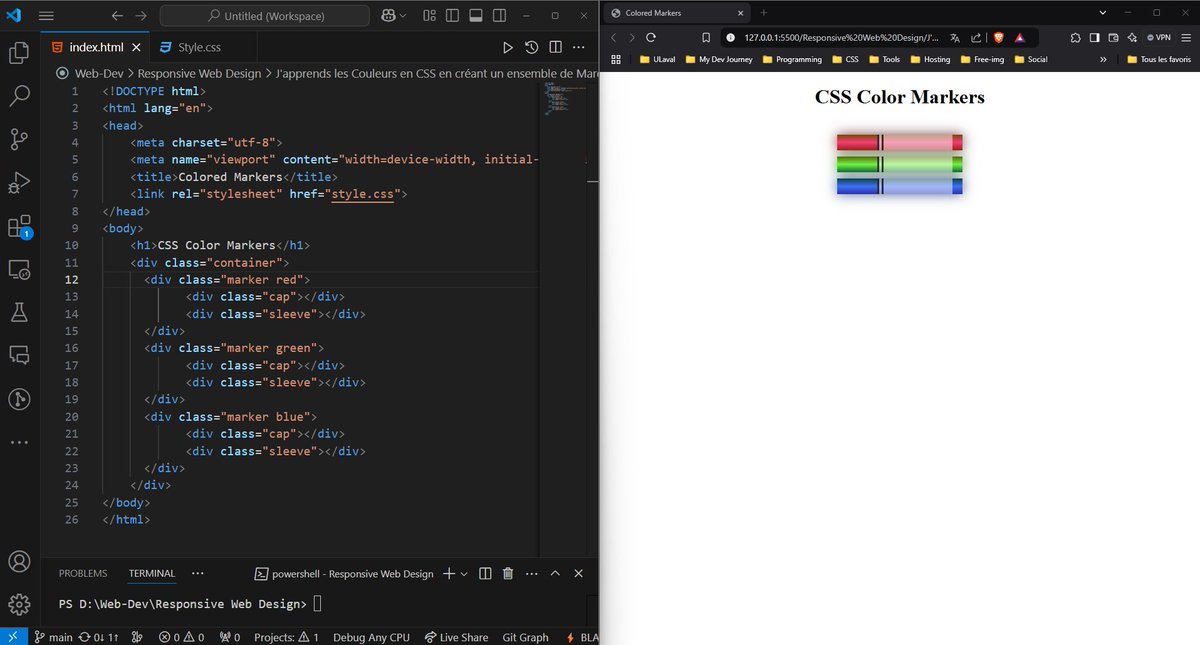dereal_ismael's tweet image. Jour 23/30 : J'apprends les Couleurs en CSS en créant un ensemble de Marqueurs Colorés
📺YouTube : youtube.com/@licode30
📚freeCodeCamp : freecodecamp.org/learn/2022/res…
#CSSChallenge #30DaysOfCSS #LearnCSS #freecodecamp