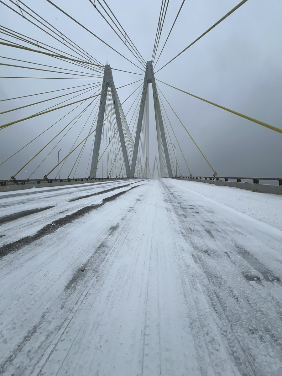 Pct8Constable's tweet photo. Precinct 8 Deputies are continuing to monitor bridges and roadways. The Fred Hartman Bridge and the Ship Channel Toll Bridge are still open at this time but understand closures can occur at any time. 

Please prioritize your safety and stay off the roadways. https://t.co/VolDhRtCxj