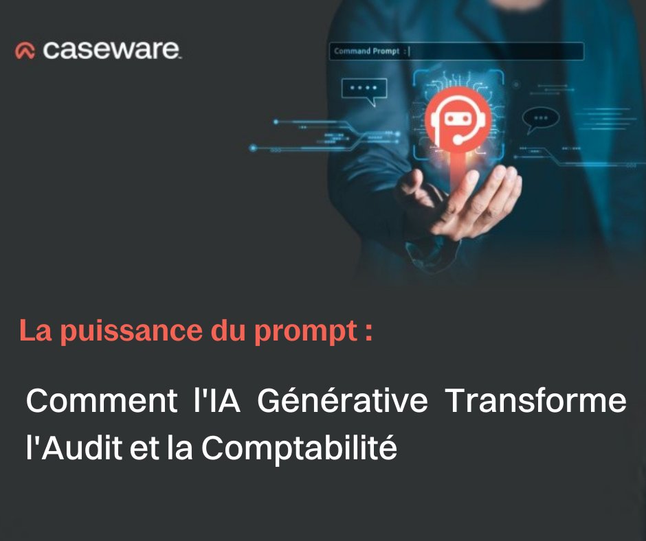 Vous cherchez à maximiser votre utilisation des assistants numériques IA comme #CasewareAiDA ? Assurez vous de rédiger vos prompts IA avec soin. Lisez notre dernier blog sur l’IA pour savoir comment vous pouvez obtenir des réponses  efficaces : caseware.fr/le-pouvoir-du-…