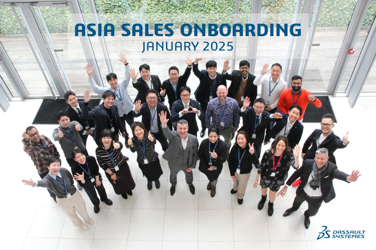 Last week, we welcomed our new sales team members with 2 days of immersive onboarding workshops! Welcome onboard. 💼 Join us 👉 go.3ds.com/cFv #WeAre3DS