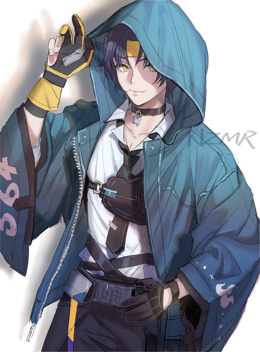 NAZOMERON's tweet photo. フード妄想描きたし #浅羽悠真 https://t.co/xIqEV4EmYo