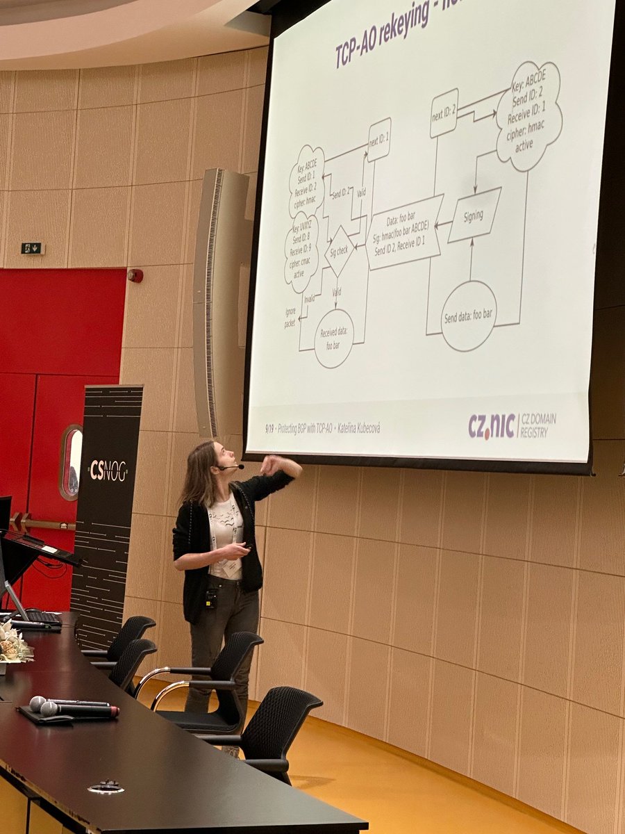 CZ.NIC (@cz_nic) on Twitter photo Komunitní setkání #CSNOG2025, den první. Před posluchače předstoupili i naši kolegové Kateřina Kubecová, Maria Matějka, <a href="/tomashala/">Tomáš Hála</a>, Lukáš Vacek a v panelové diskusi <a href="/ondrejfilip/">Ondrej Filip</a>. #CSNOG #nase #prispevky Komunitní setkání #CSNOG2025, den první. Před posluchače předstoupili i naši kolegové Kateřina Kubecová, Maria Matějka, <a href="/tomashala/">Tomáš Hála</a>, Lukáš Vacek a v panelové diskusi <a href="/ondrejfilip/">Ondrej Filip</a>. #CSNOG #nase #prispevky